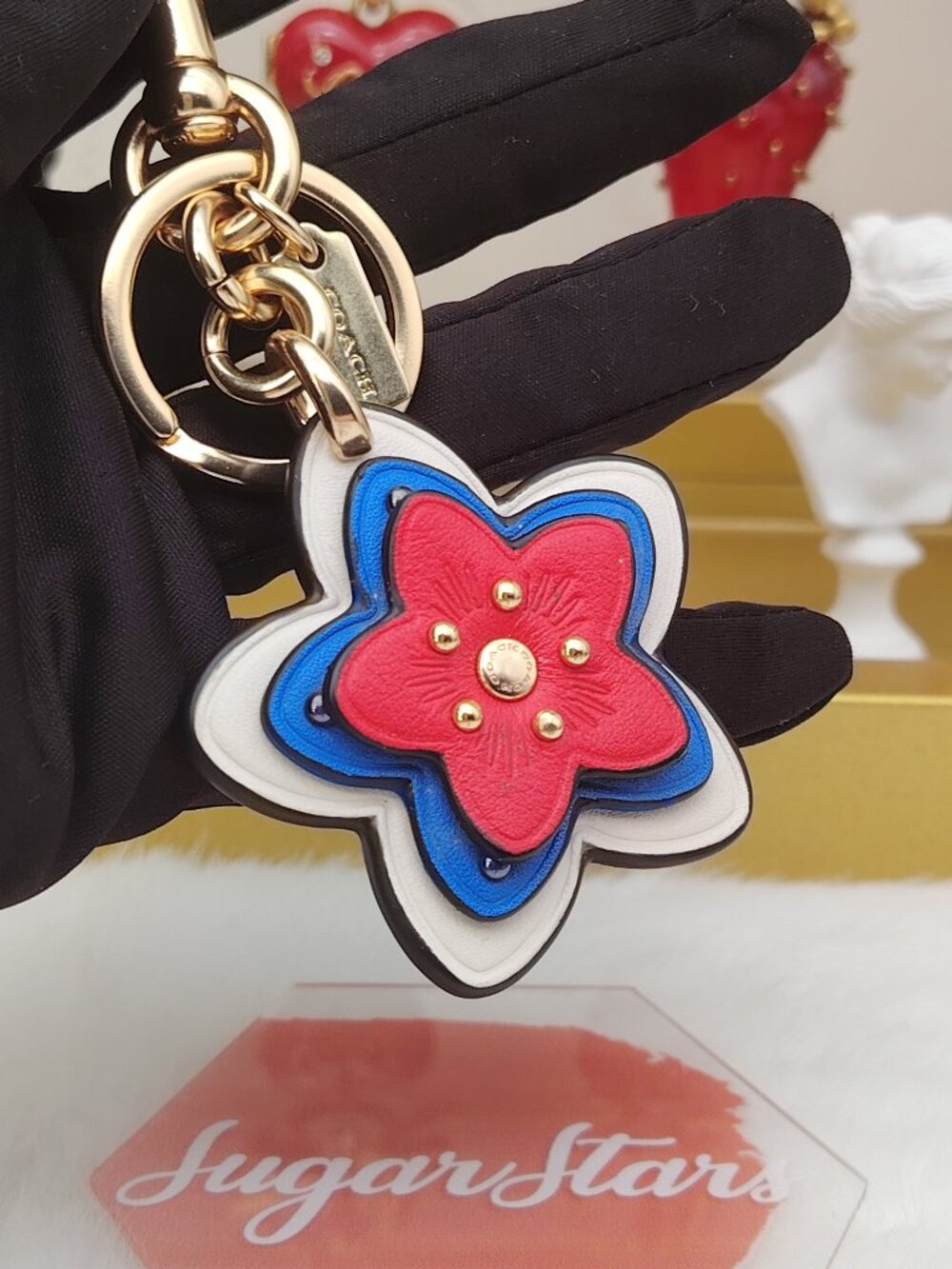 Coach floral bag charm purse charm bag accessories